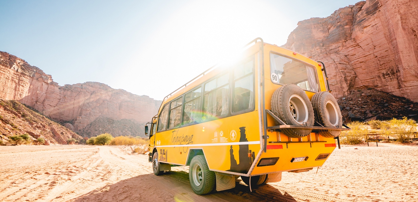 Recorrido en bus Talmpaya - La Rioja